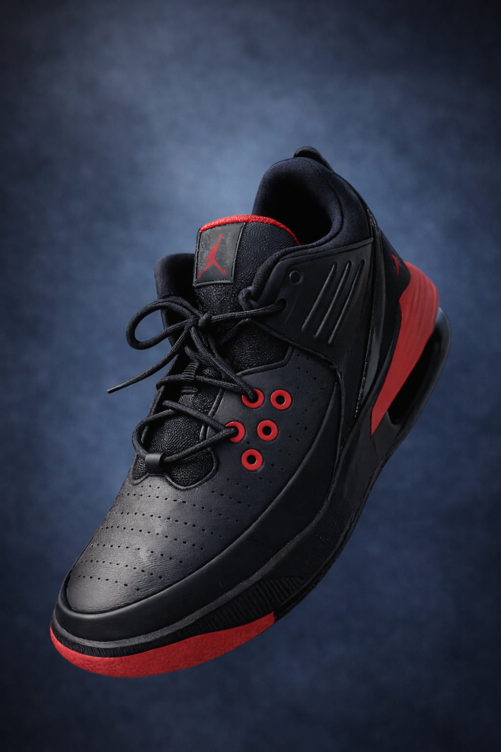 Shoe before Twirlys, loose laces, visible knot, traditional tie-up style